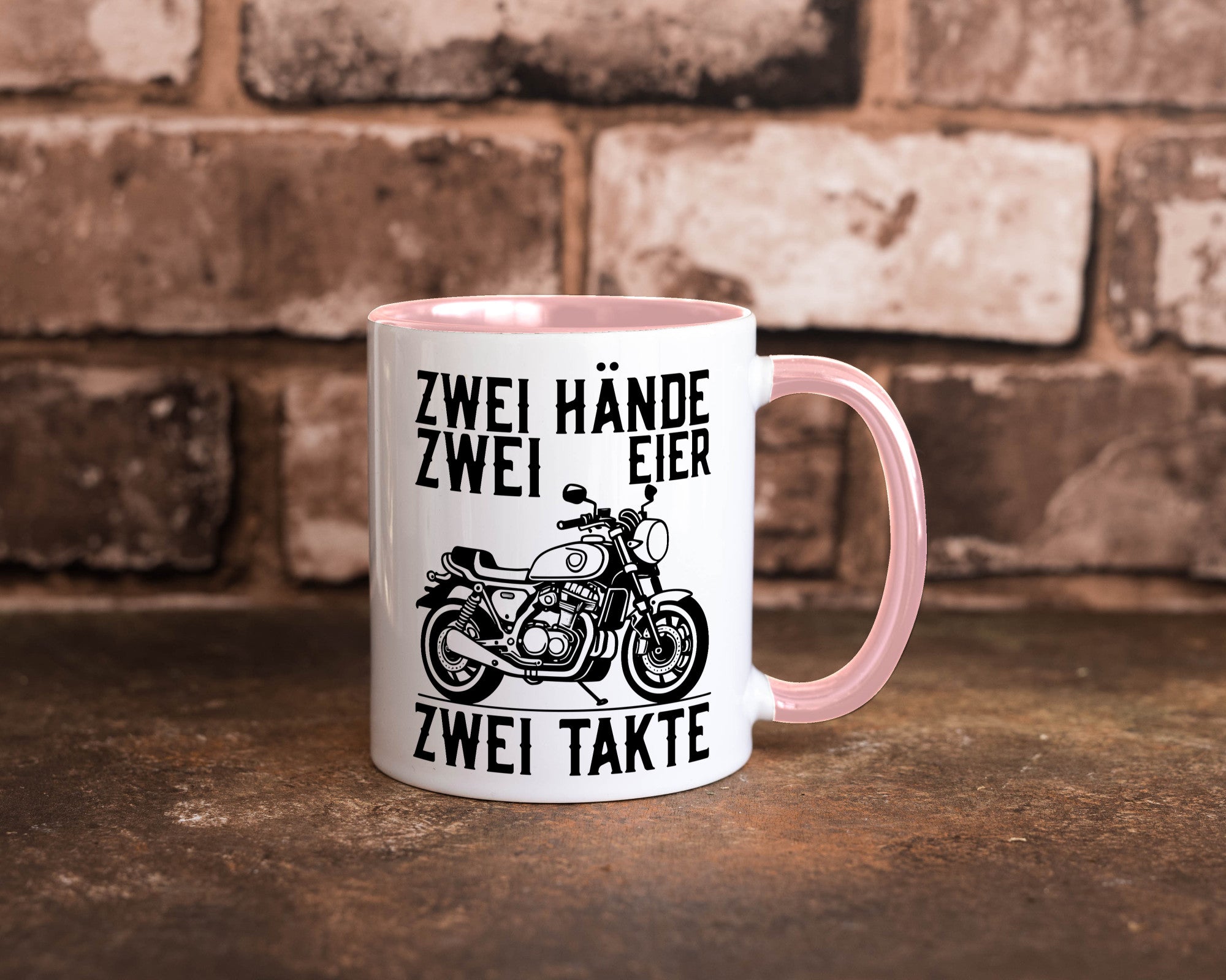 Zwei Hände | Zweitaktmotor Motorrad Moped Biker Geschenkidee Humor Tasse