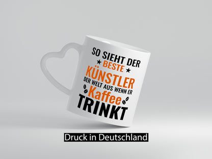 Kaffee trinkt: Künstler | Kunst Geschenkidee Humor Tasse