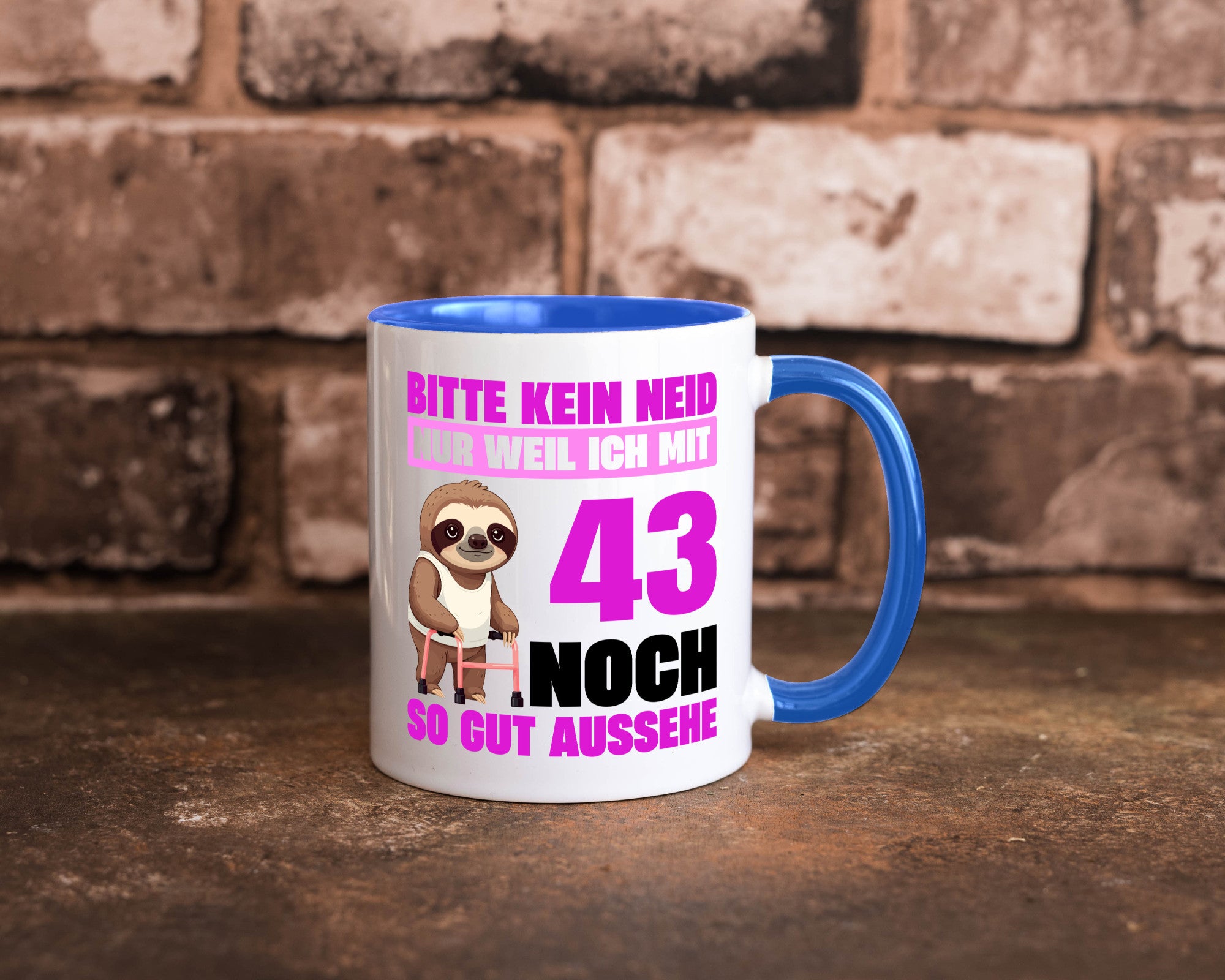 43. Geburtstag | Bitte kein neid Faultier 43 Jahre Geschenk Geschenkidee