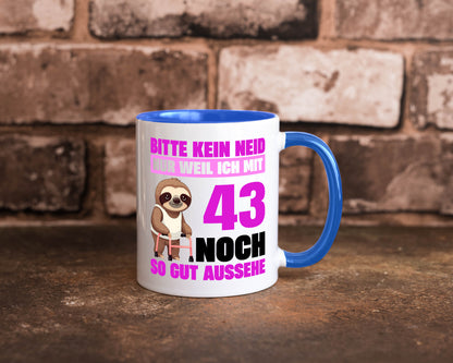 43. Geburtstag | Bitte kein neid Faultier 43 Jahre Geschenk Geschenkidee