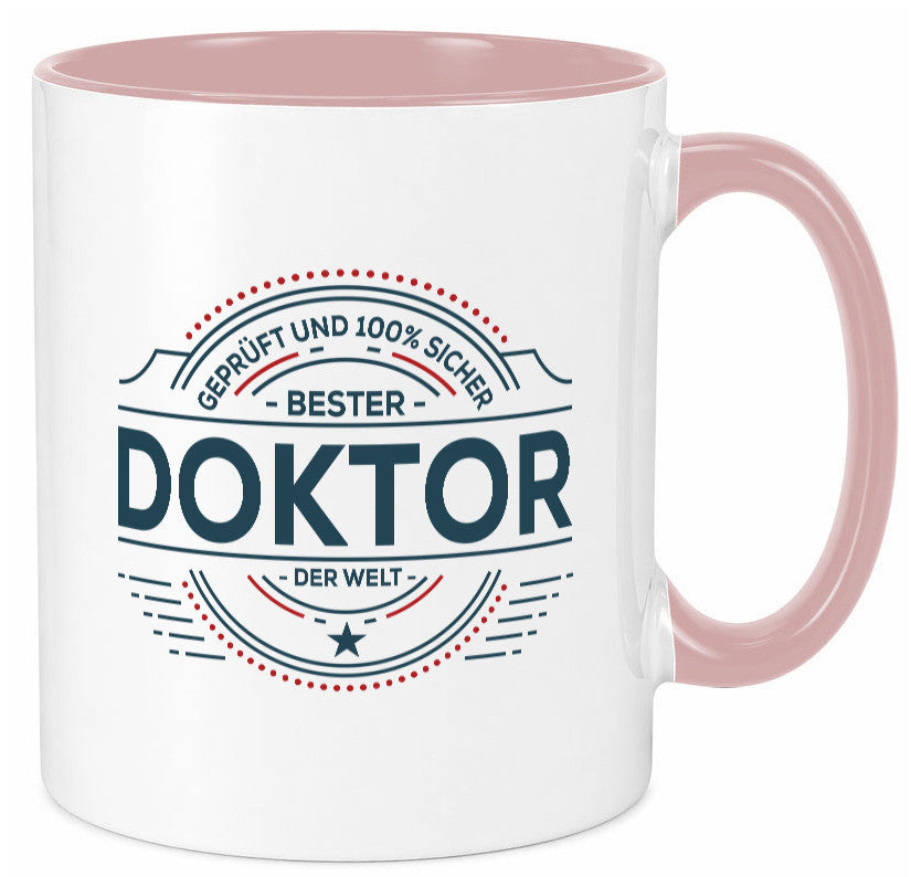Geprüft und sicher: Doktor | Doktorand Doktortitel lustiger Spruch Geschenk Tasse