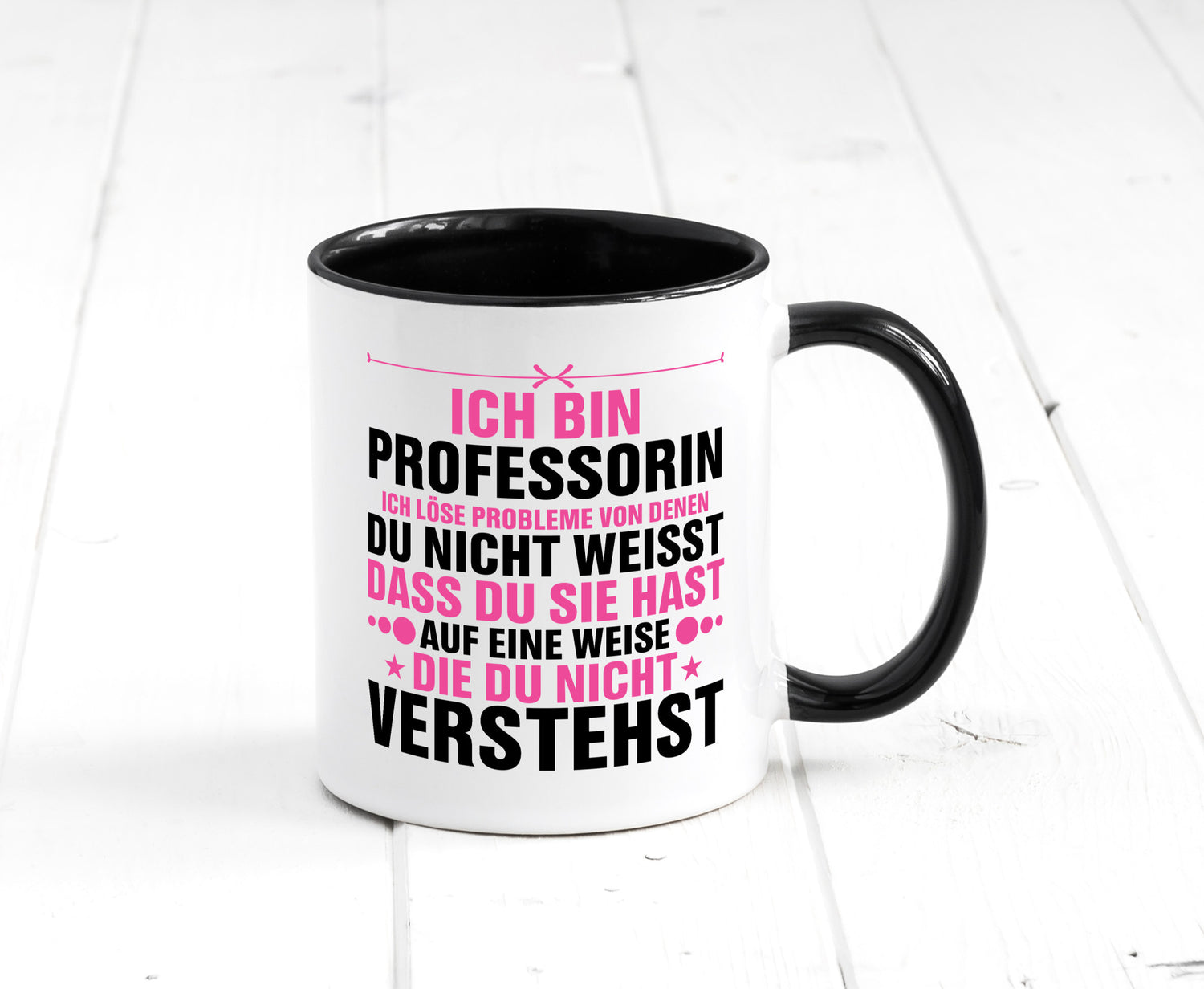 Löse Probleme: Professorin | Uni Universität v2 Geschenkidee Humor Tasse
