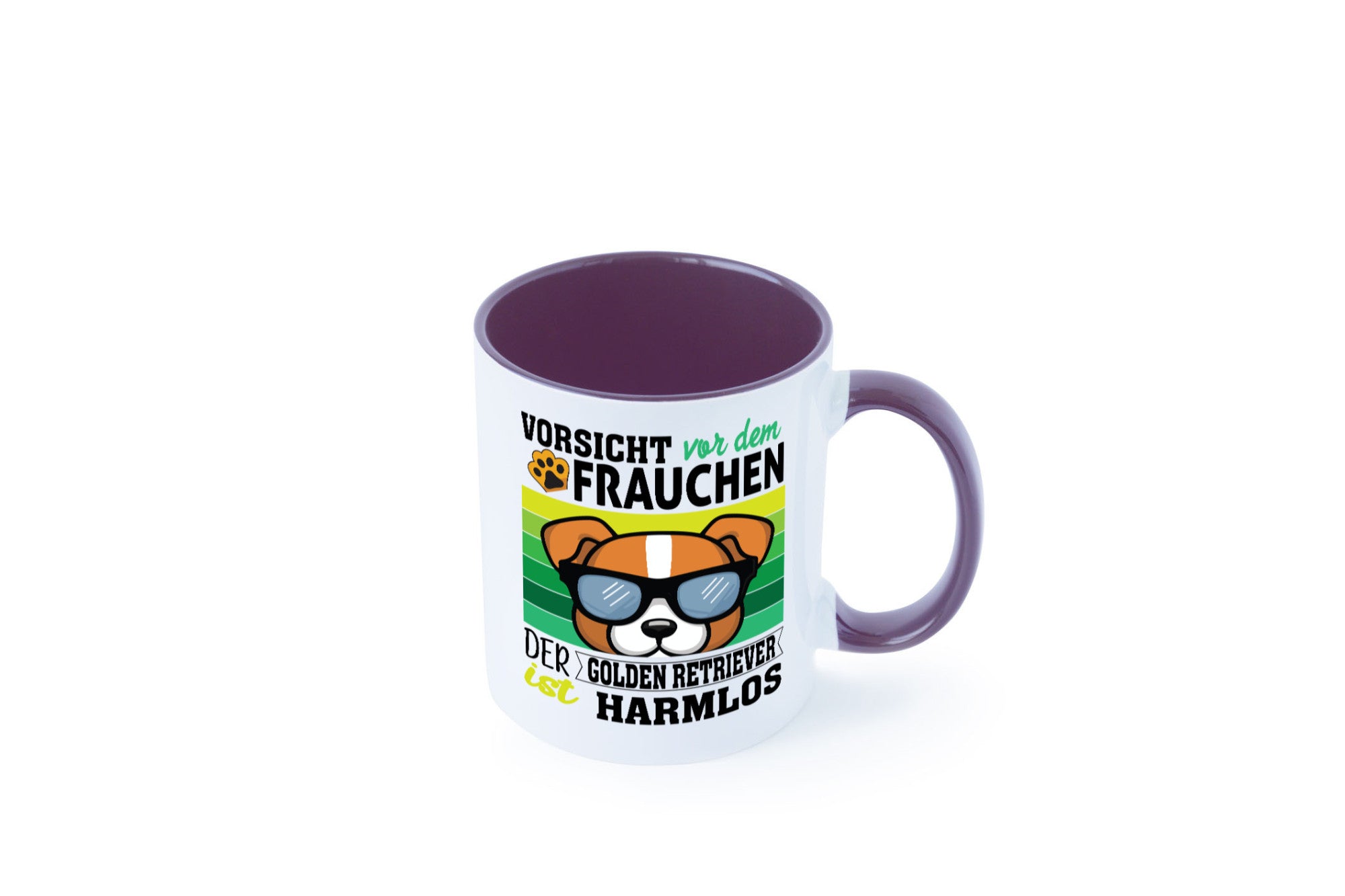 Vorsicht vor dem Frauchen Golden Retriever ist Harmlos lustiger Spruch Geschenk