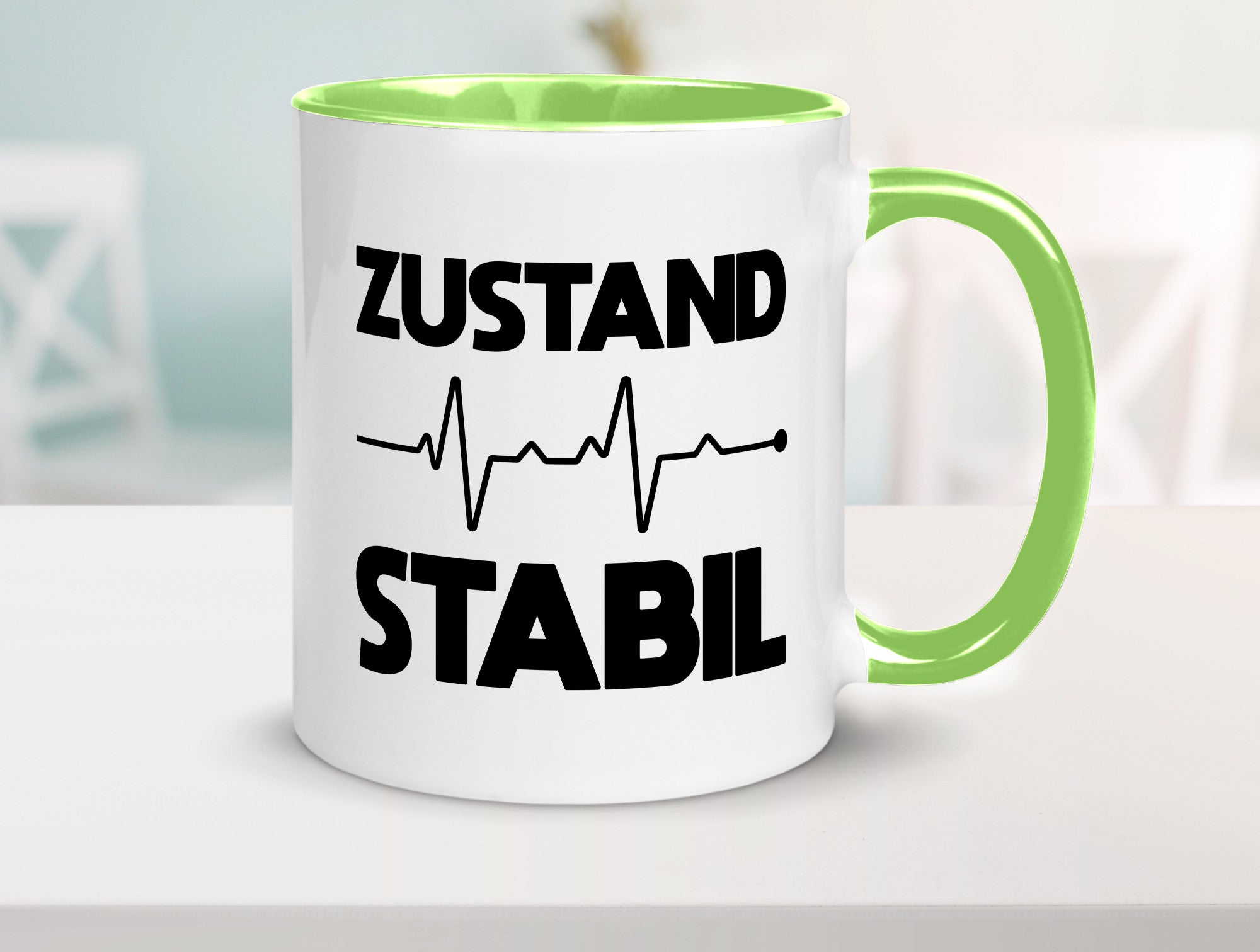 Zustand Stabil | Herzschlag Heartbeat lustiger Spruch Geschenk Humor