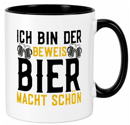 Beweis Bier macht schön | Biertrinker Party Pils Geschenk Humor Geschenkidee Tasse
