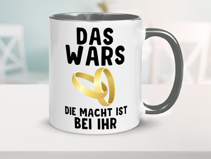 Die macht ist bei ihr | Hochzeit Tasse Ehemann Ehe Geschenk Humor Geschenkidee