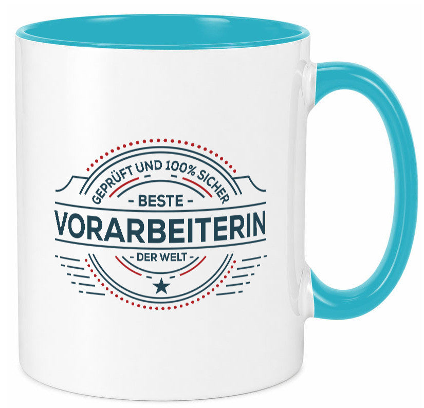 Geprüft und sicher: Vorarbeiterin | Kollegin Teamleiter Humor Arbeit Kollegen