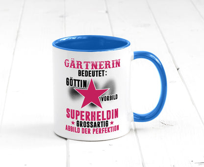 Bedeutung von Gärtnerin | Gartenbau lustiger Spruch Geschenk Humor Geschenkidee Tasse