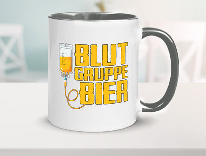 Blutgruppe Bier | Saufen Trinken Biertrinker Humor Geschenkidee Tasse