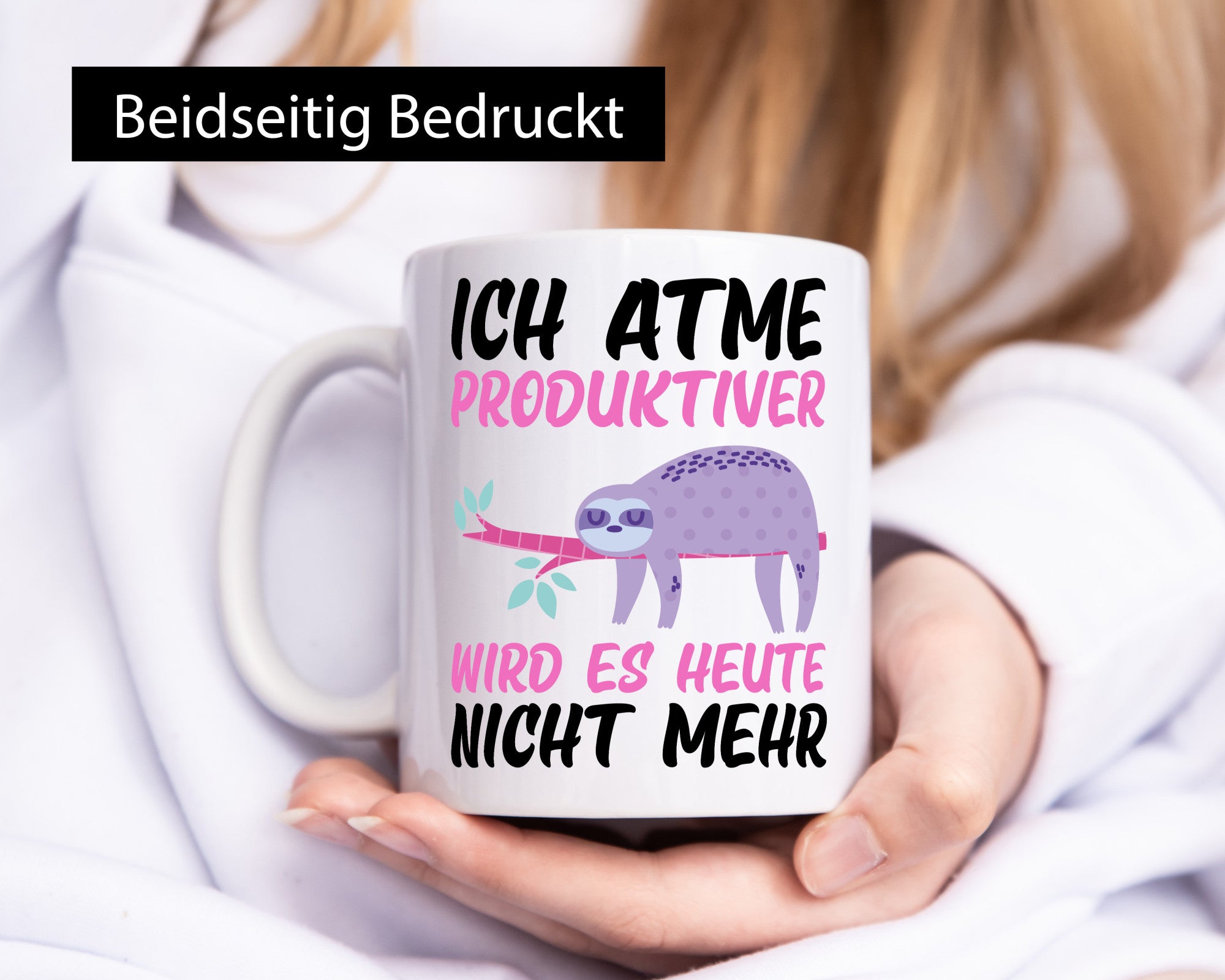 Ich atme | Produktivität schlafendes Faultier Faulpelz Humor Tierliebhaber