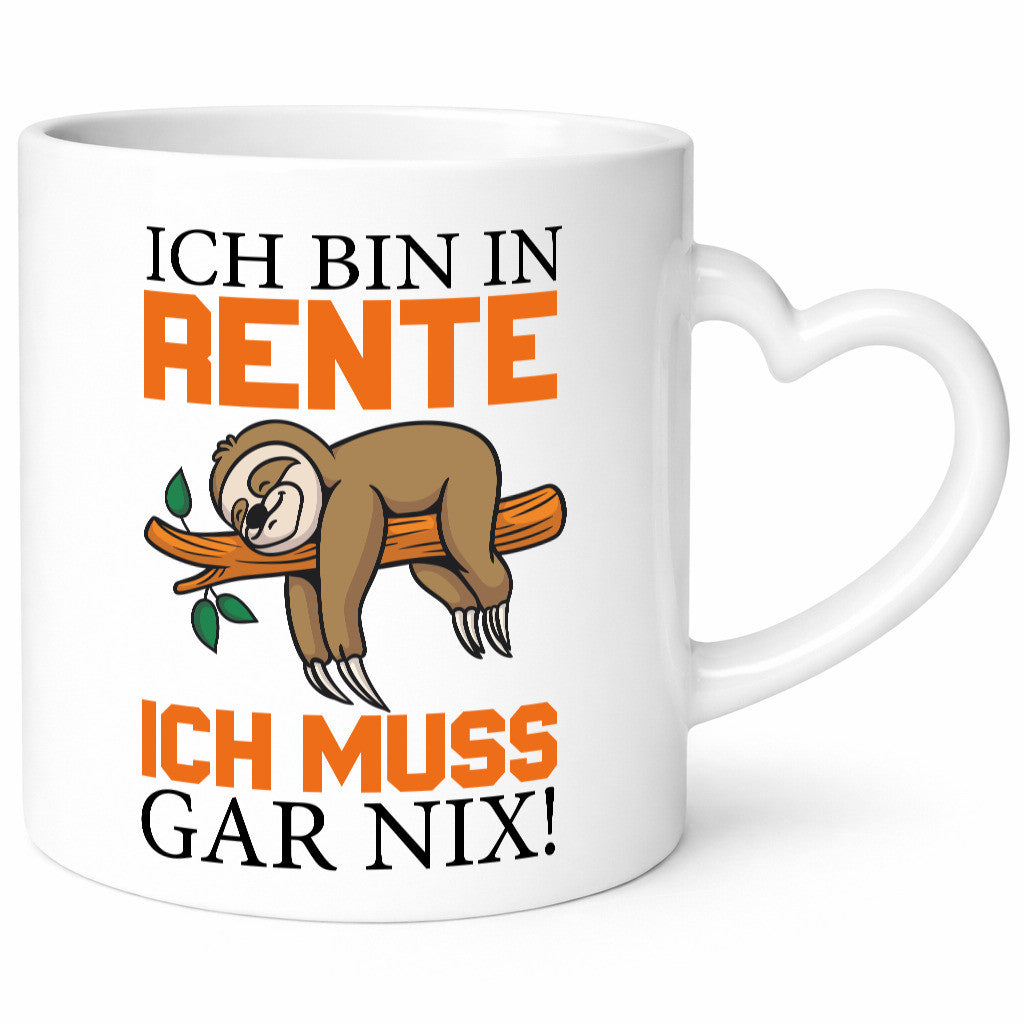 Ich bin in Rente lustig Humor Geschenkidee Geschenk Tasse