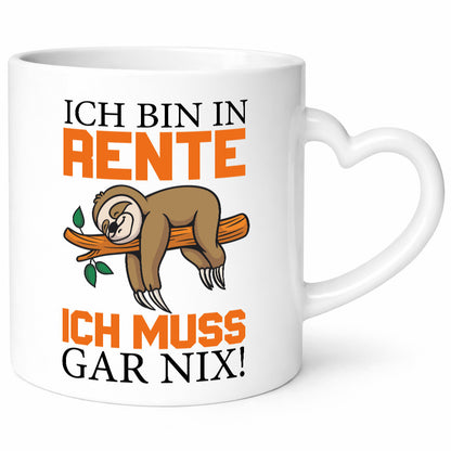 Ich bin in Rente lustig Humor Geschenkidee Geschenk Tasse