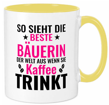 Kaffee trinkt: Bäuerin | Bauernhof Landwirtschaft Geschenk Humor Geschenkidee