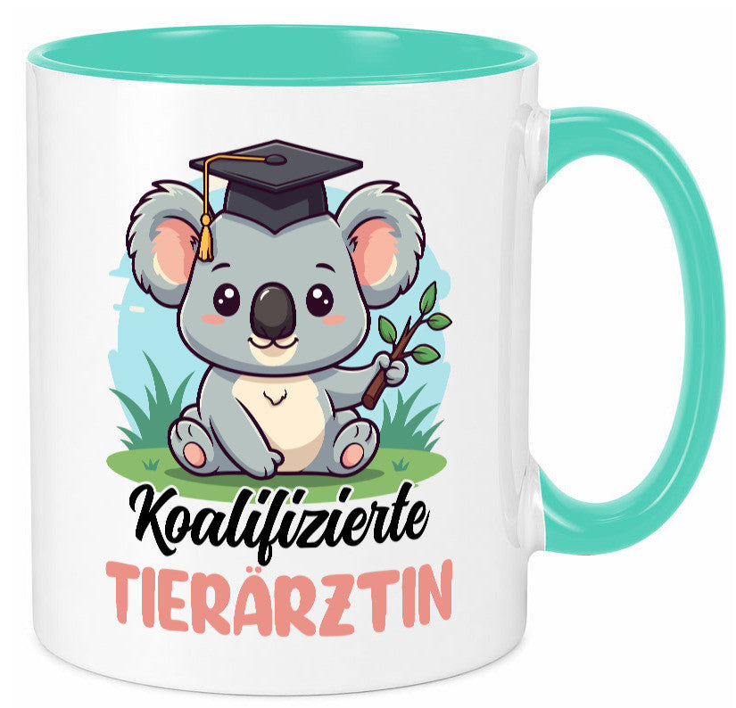 Koalifizierte Tierärztin | Mediziner Tiermedizin lustig Tierliebhaber Humor Tasse