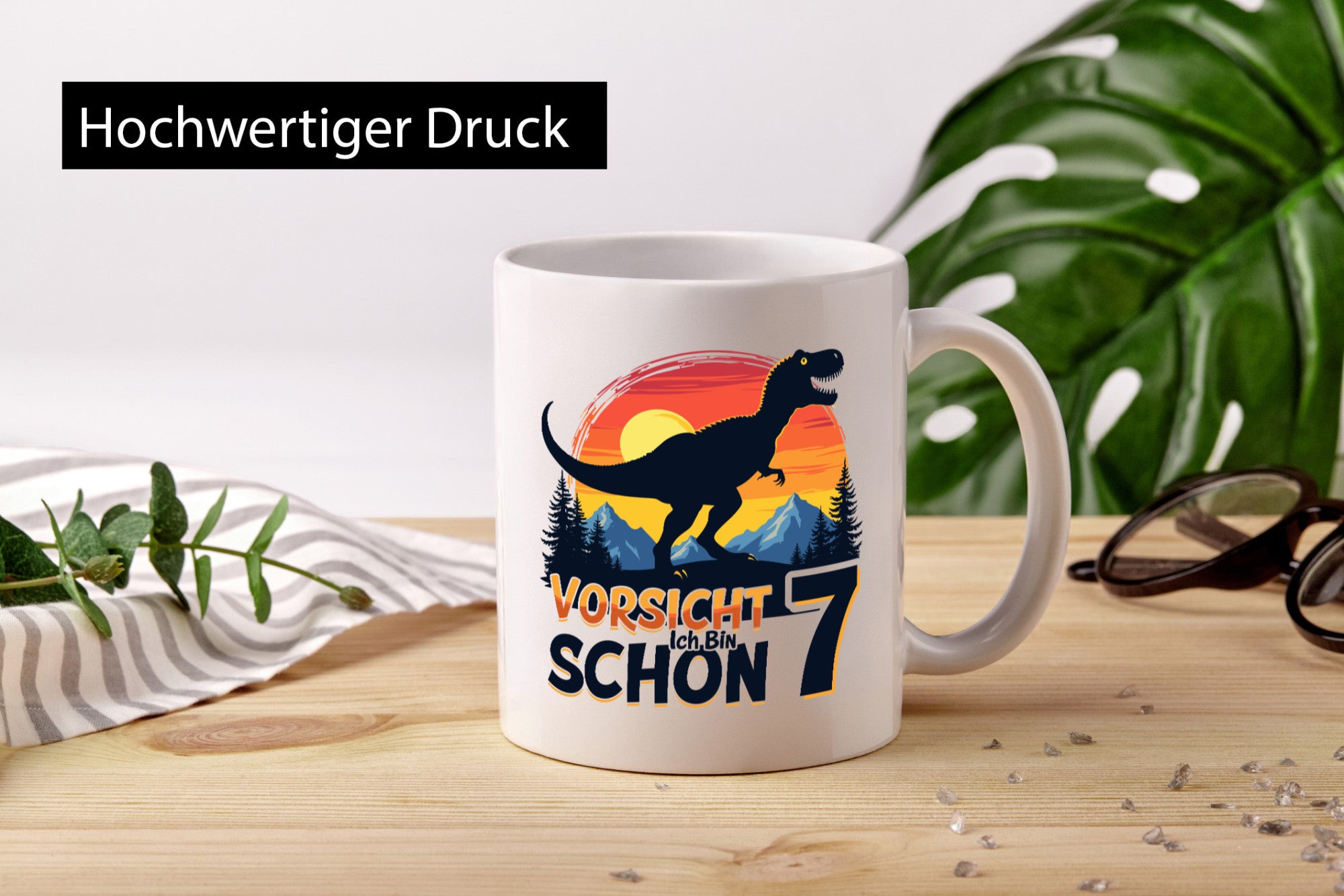 7. Geburtstag | 7 Jahre Dinosaurier v2 Geschenk Geschenkidee lustiger Spruch