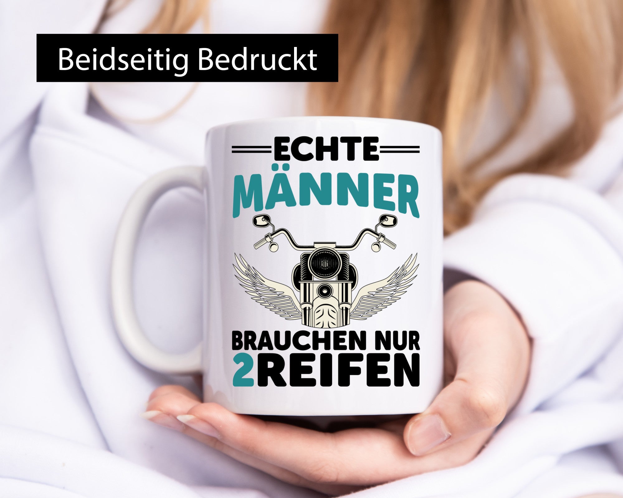 Echte Männer | Motorrad Tasse Motorradfahrer Biker lustiger Spruch Geschenk