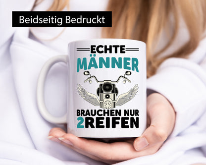 Echte Männer | Motorrad Tasse Motorradfahrer Biker lustiger Spruch Geschenk