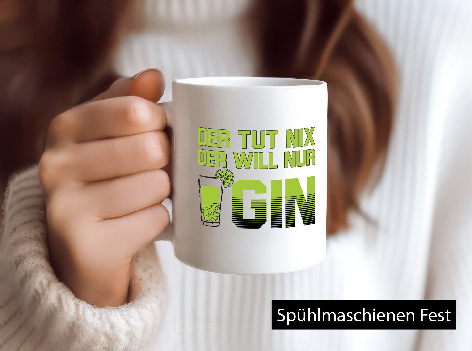 Tut nix, will nur Gin | Glas lustiger Spruch Geschenk Humor Geschenkidee Tasse