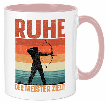 Ruhe der meister Zielt | Bogensport Bogenschütze Humor Geschenkidee Tasse