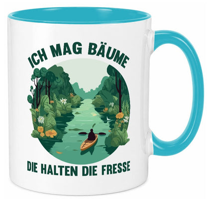 Ich mag Bäume die halten Fresse | Natur Wald lustiger Spruch Geschenk Humor Tasse