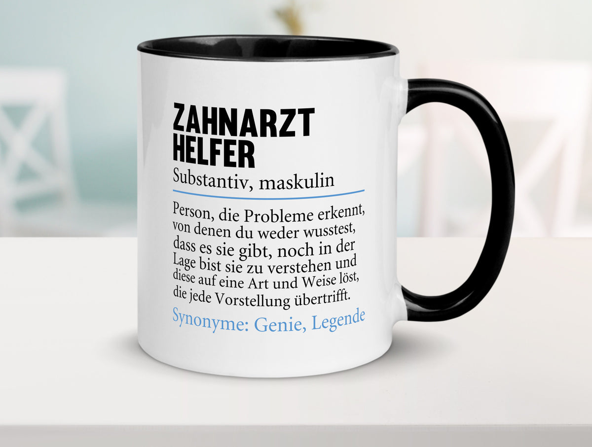 Zahnarzthelfer | Spruch Humor Zahnmedizin Geschenkidee Tasse