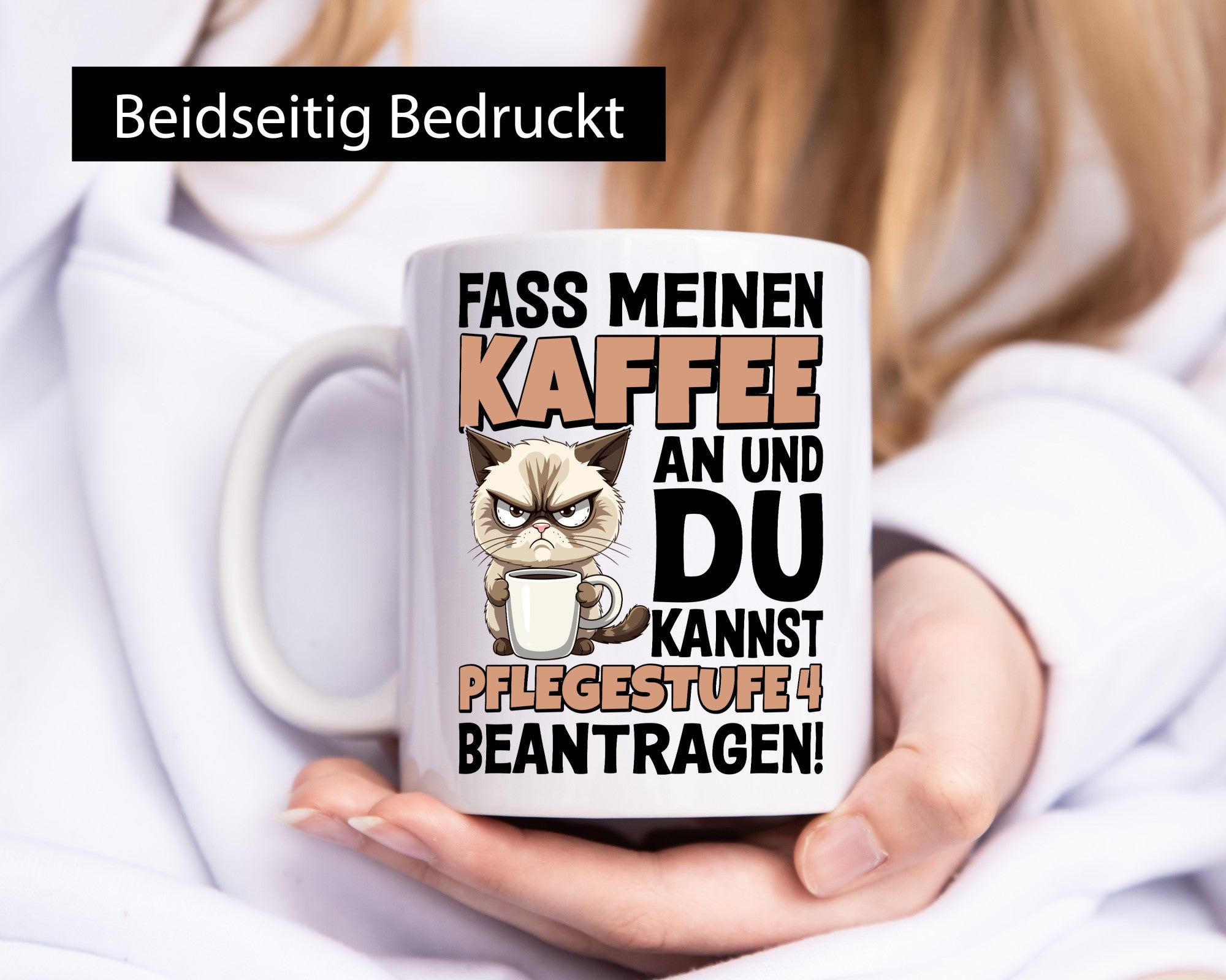 Fass meinen Kaffee an | Pflegestufe 4 Krankenschwester v4 Geschenk Humor