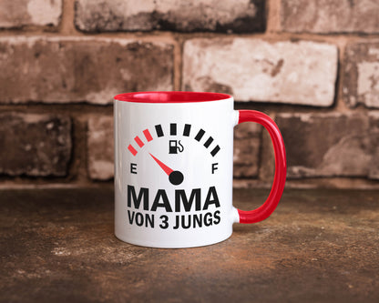 Mama von 3 Jungs | Muttertag Geschwister lustiger Spruch Geschenk Familie