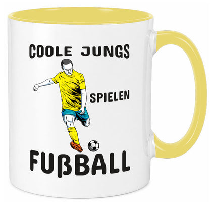 Coole Jungs spielen Fußball | Fußballer Tasse Junge lustiger Spruch Geschenk