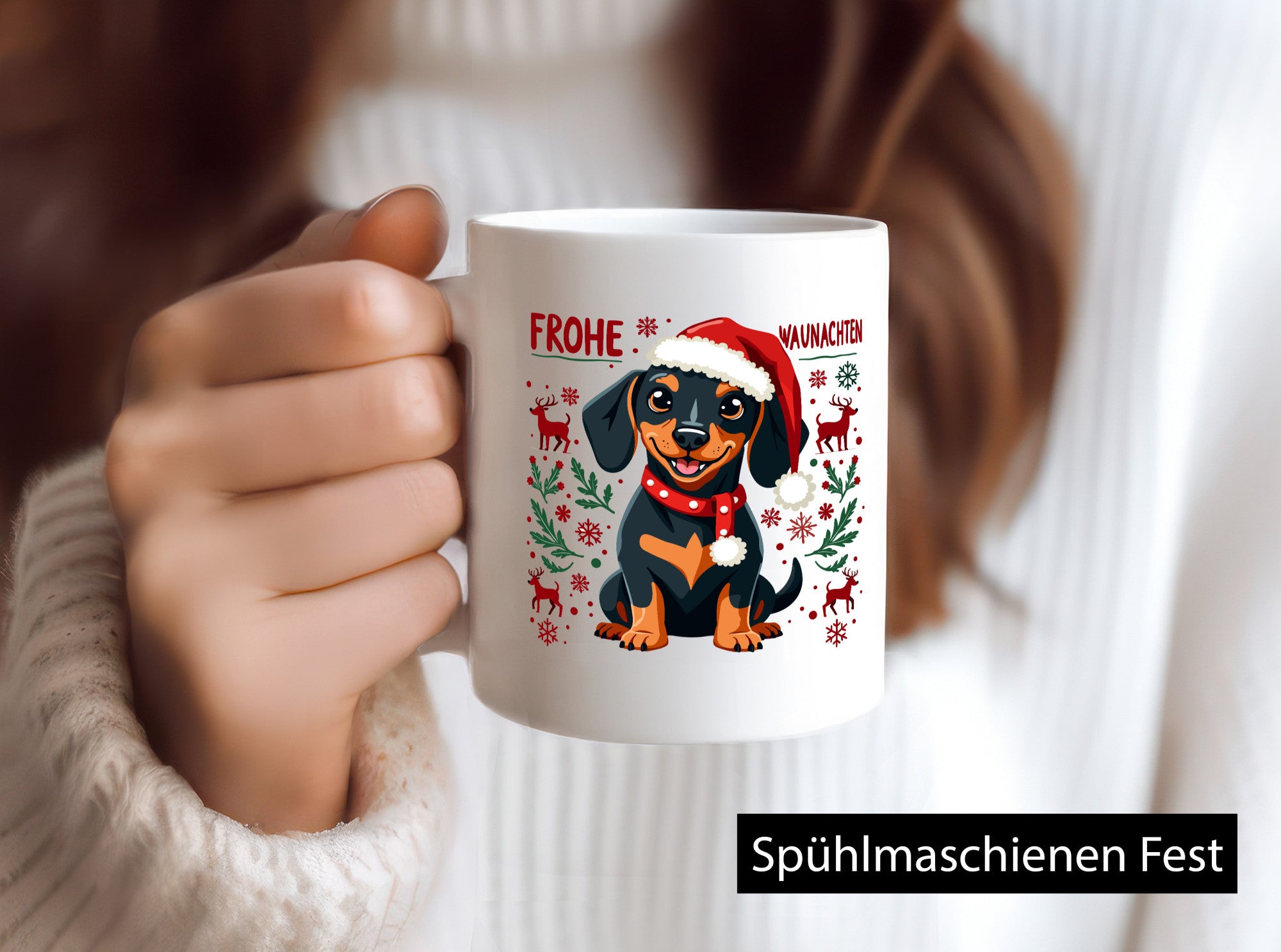 Frohe Waunachten | Ugly Christmas Weihnachtshund v2 Humor Tierliebhaber