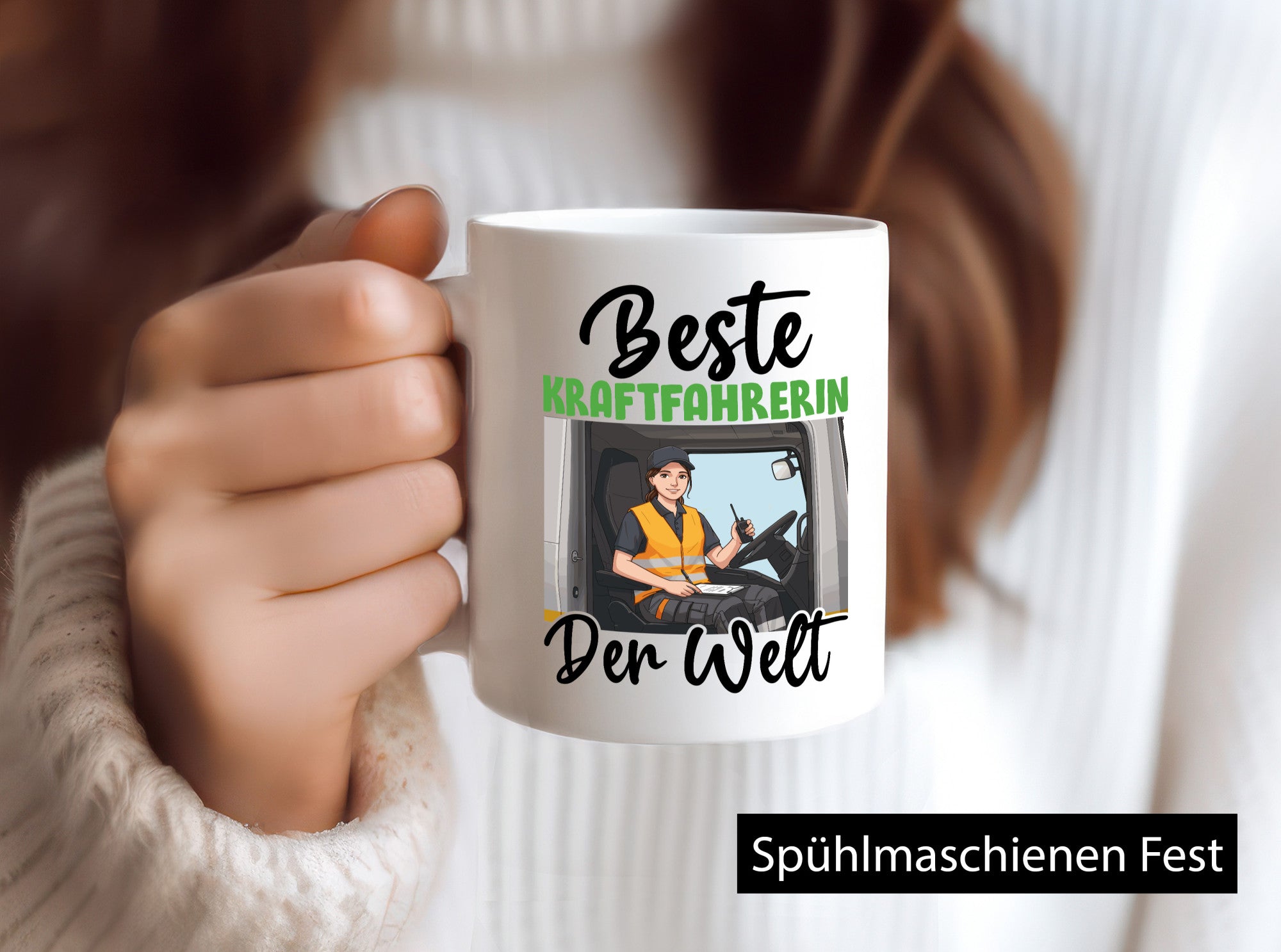 Beste Kraftfahrerin | Lastwagen LKW Geschenkidee Humor Tasse