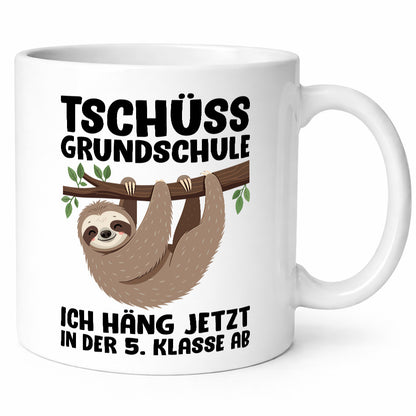 Tschüss Grundschule ich häng jetzt in der 5. Klasse ab Humor Geschenkidee Tasse