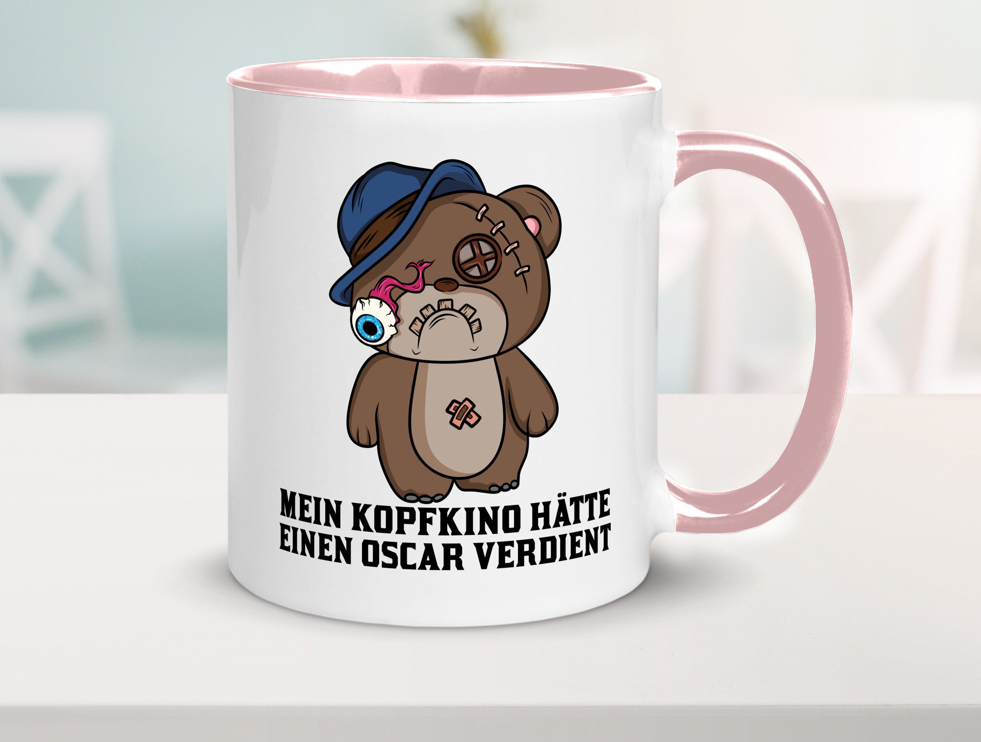 Mein Kopfkino hätte Oscar verdient | kaputter Bär Comic lustiger Spruch