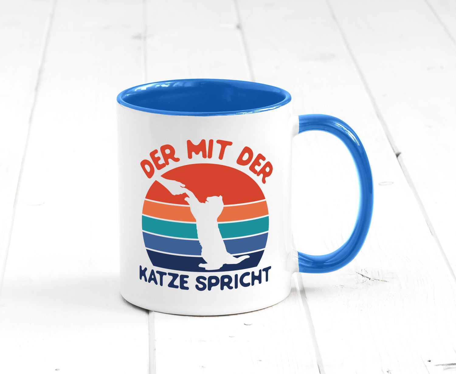 Der mit Katze Spricht | Katzenliebhaber Humor Tierliebhaber Geschenkidee Tasse