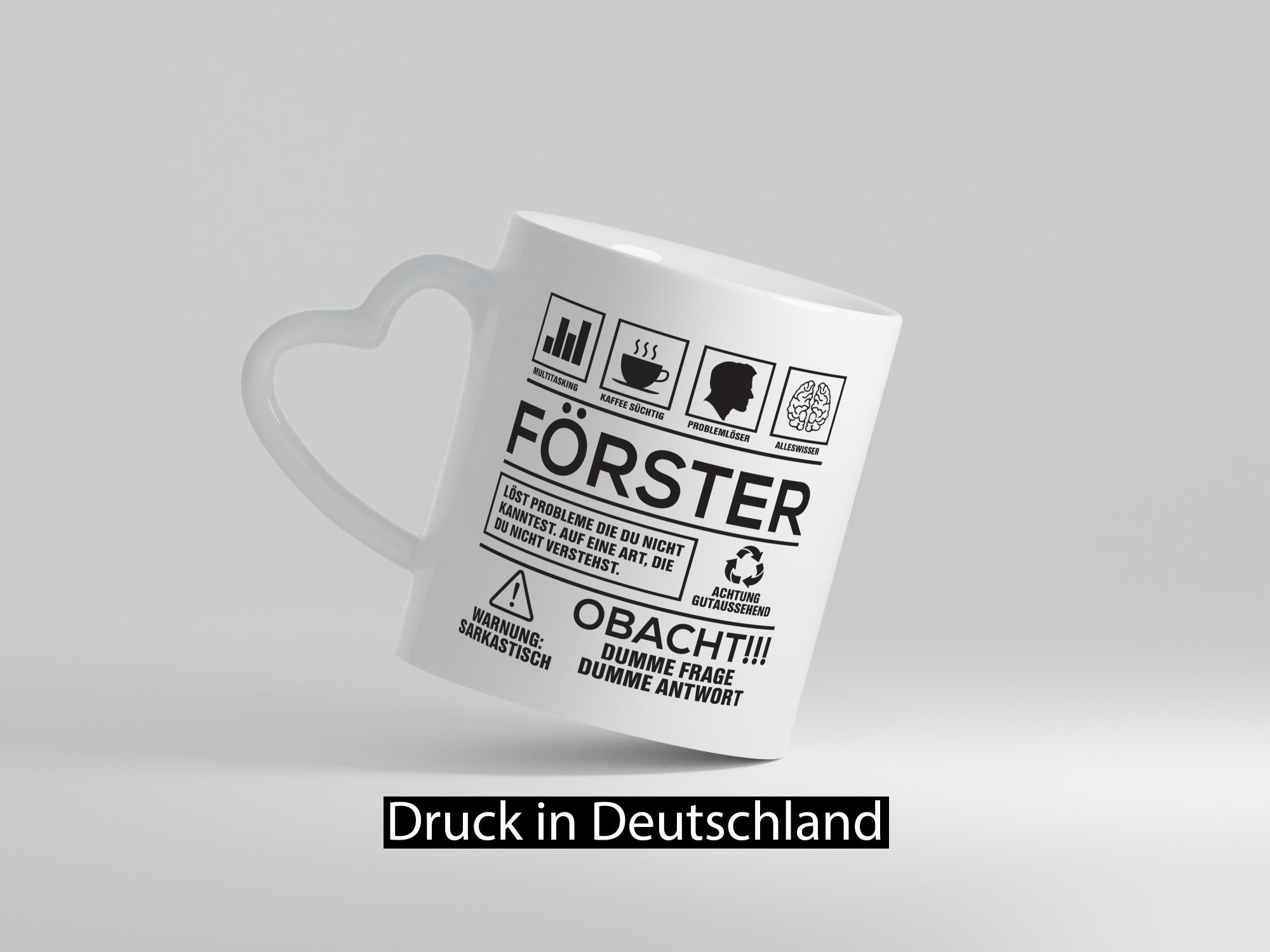 Achtung Probleme Förster | Forst Arbeit lustiger Spruch Geschenk Kollegen Büro