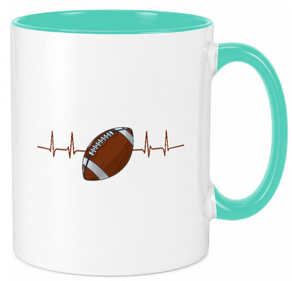 American Football Herzschlag | Footballer Superbowl Humor Geschenkidee Tasse