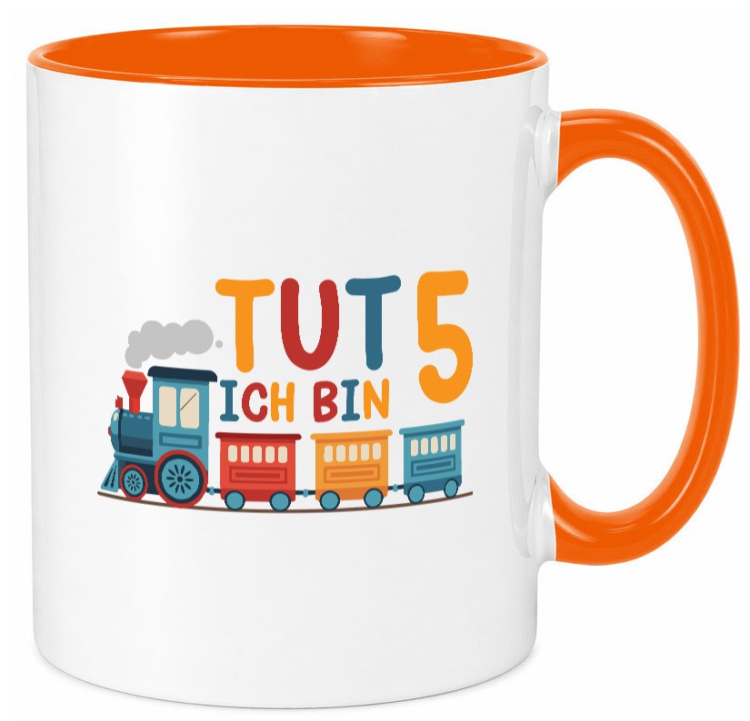 5. Geburtstag | 5 Jahre Eisenbahn Zug junge lustiger Spruch Geschenk Tasse