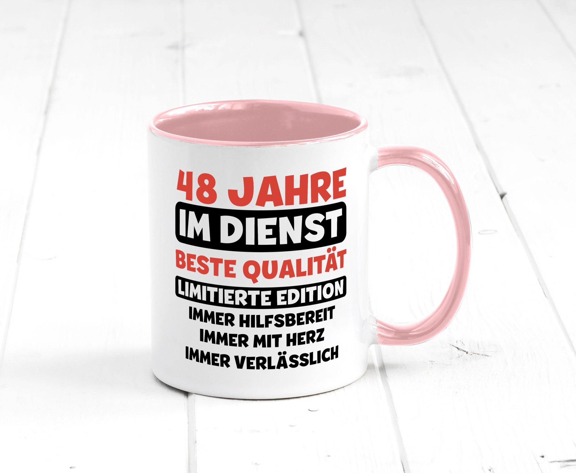 48 Jahre im Dienst | Jubiläum Arbeit v3 Humor Kollegen Büro Geschenkidee Tasse