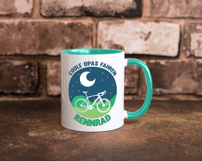 Coole Opas fahren Rennrad | Mond Landschaft Geschenk Familie Geschenkidee