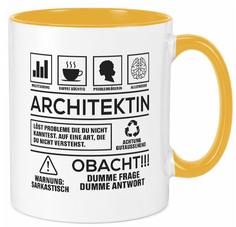 Achtung Probleme Architektin | Architektur Büro lustig Arbeit Kollegen Geschenk