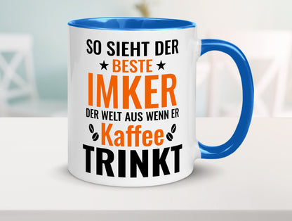 Kaffee trinkt: Imker | Imkerei lustiger Spruch Geschenk Humor Geschenkidee Tasse