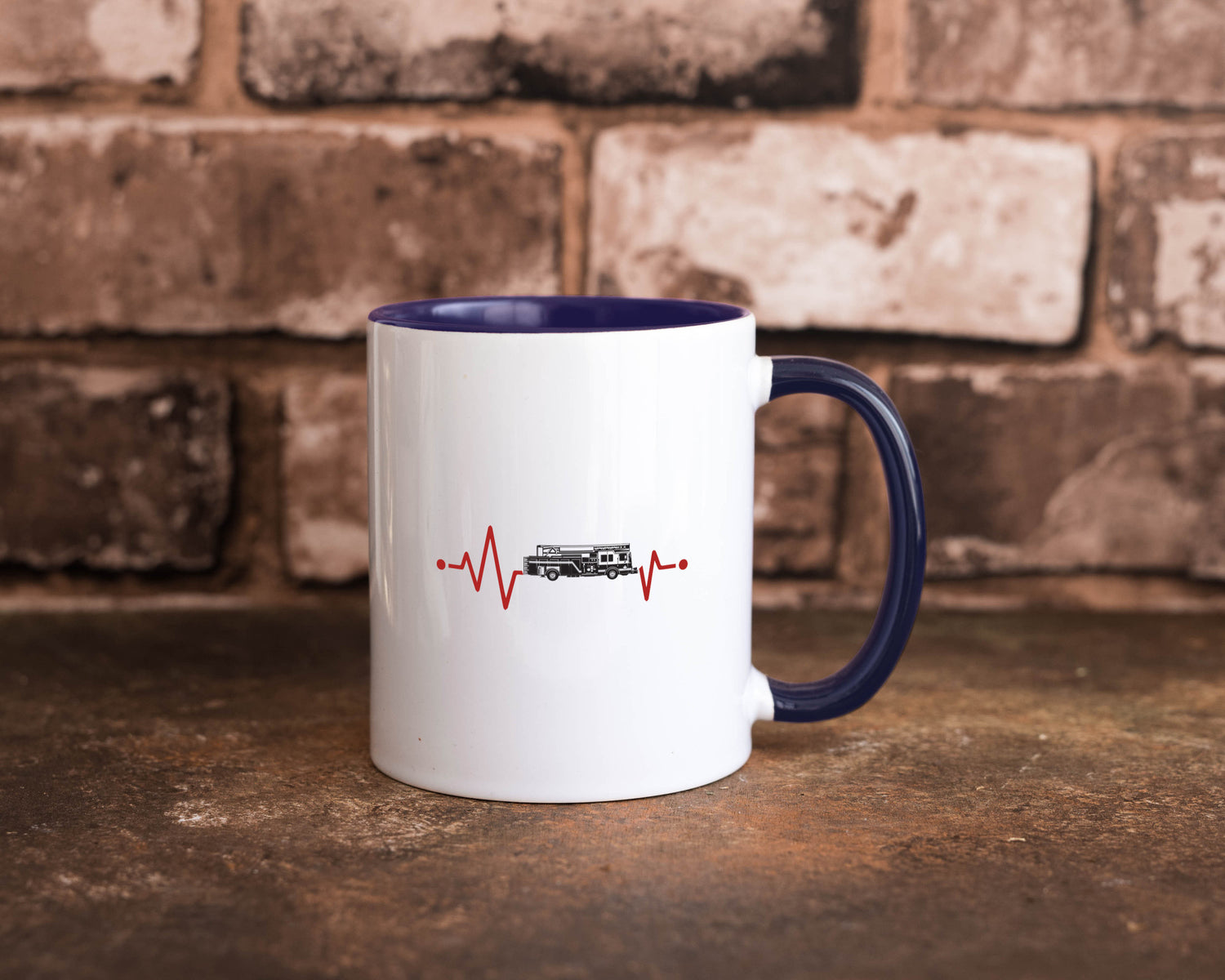 Herzschlag | Feuerwehrfahrzeug Feuerwehr Humor Geschenkidee Tasse