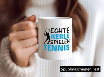 Echte Kerle spielen Tennis | Männer Tasse Sport Humor Geschenkidee