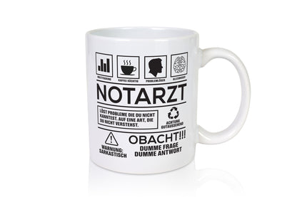 Achtung Probleme Notarzt | Arzt lustiger Spruch Geschenk Humor Geschenkidee