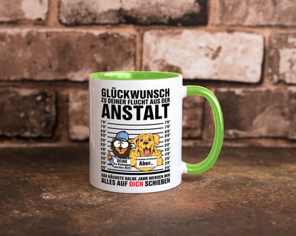 Glückwunsch zu deiner Flucht | Abschiedgeschenk v3 Geschenk Humor Geschenkidee