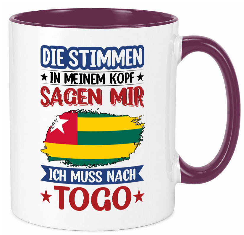 Togo | Urlaub Stimmen in meinem Kopf Traumland Humor Geschenkidee Tasse
