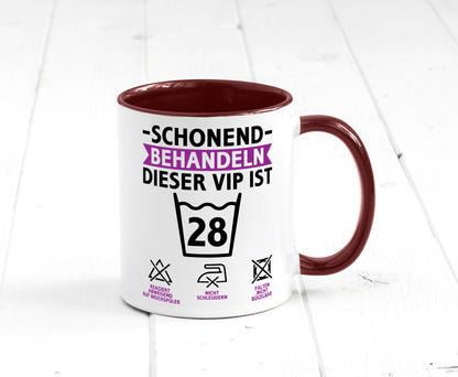 28 Geburtstag | schonend behandeln Jahre Humor Geschenkidee Tasse