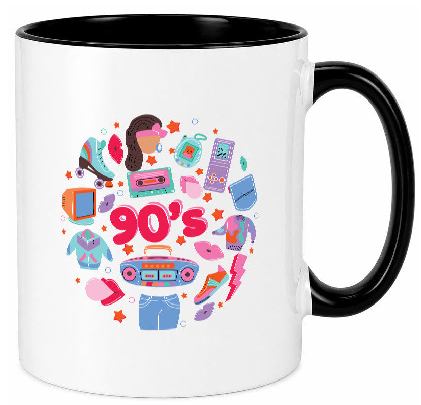 90er Jahre | Alte Zeit Nostalgie Humor Geschenkidee Tasse