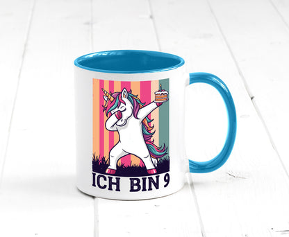 9 Geburtstag | Einhorn Damping Mädchen Humor Geschenkidee Tasse