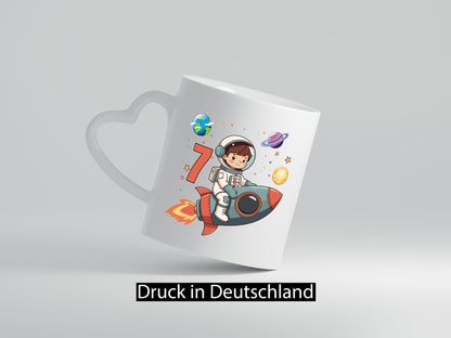 7. Geburtstag | 7 Jahre Astronaut Weltraum Geschenk Geschenkidee lustiger