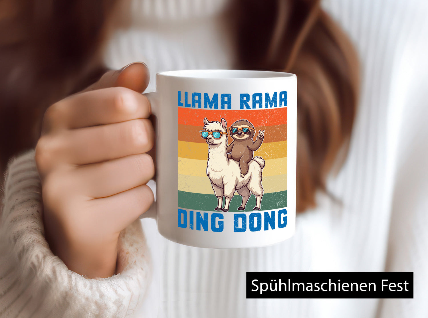 Lama rama ding dong | Faultier lustiger Spruch Geschenk Tierliebhaber Humor